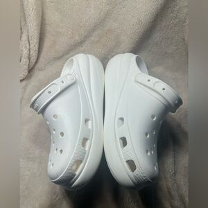 Crocs Classic Crush Clogs in white mens 13